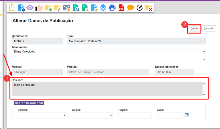 Como adicionar ou alterar resumo a uma publicação oficial no Boletim do SEI-4.png
